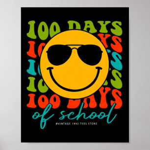 Groovy 100 Days of School Teacher Kind 100 Days Sm Poster