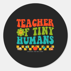 Groovy 100 Tage der Schule Kinder Lehrer von winzi Runder Aufkleber