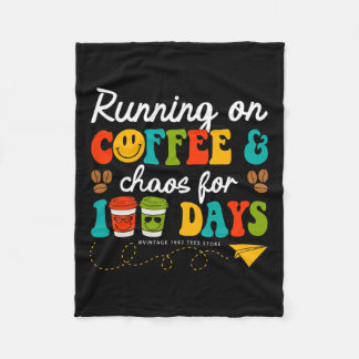 Groovy 100 Tage Kaffee und Chaoslehrer 100 da Fleecedecke