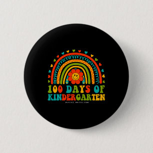 Groovy 100 Tage Kindergartenlehrer Kinder regnen Button