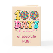 Groovy 100 Tage Schule Retro Farbige Disco