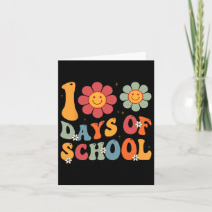 Groovy 100th Day Student Niedlich Boys Girls 100 D Karte