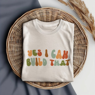 Groovy 1970er Jahre Ja, ich kann das bauen, Builde Tri-Blend Shirt