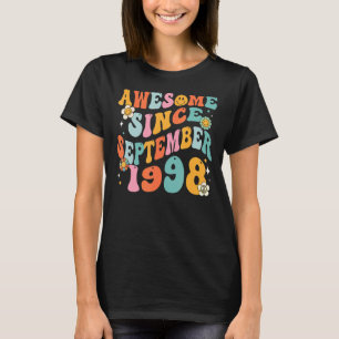 Groovy 24. Geburtstag Phantastisch seit September T-Shirt
