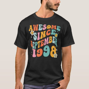 Groovy 24. Geburtstag Phantastisch seit September T-Shirt