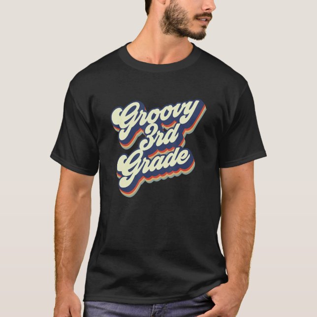 Groovy 3rd Grade Niedlich Retro Sixties 3rd Grade  T-Shirt (Vorderseite)