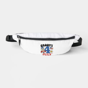 Groovy 4. Juli Raketen-Patriotisches-Shirt-Design_ Bauchtasche