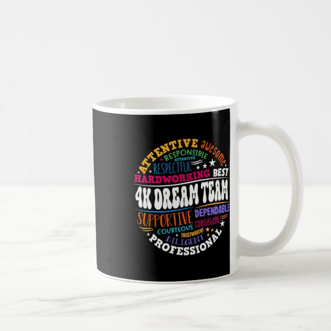 Groovy 4k Traumteam-Lehrer Kindergarten Kinder E Kaffeetasse (Rechts)