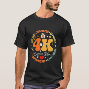 Groovy 4K Traumteam Lehrer Kindergarten Kinder E T-Shirt