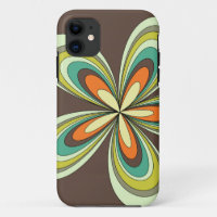 Groovy 60er 70er Hippie Blume Brown Retro Daisy