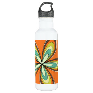 Groovy 60er 70er Hippie Blume Orange Retro Daisy Trinkflasche
