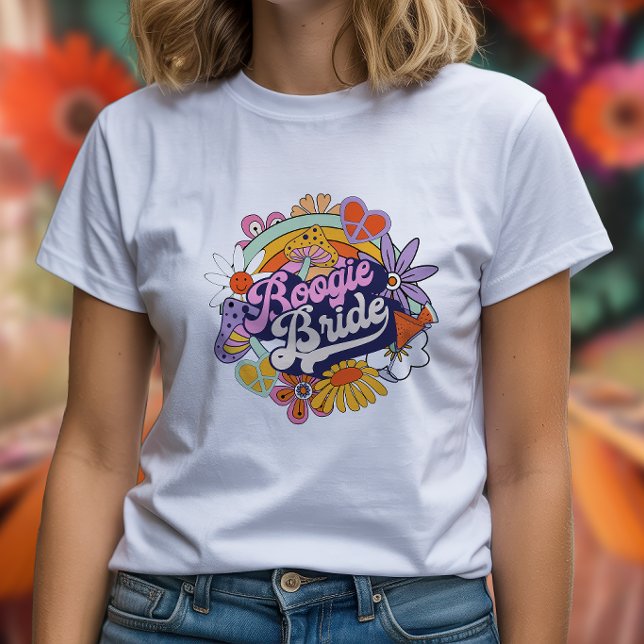Groovy 70er Bachelorette Boogie Bride ID929 T-Shirt (Von Creator hochgeladen)
