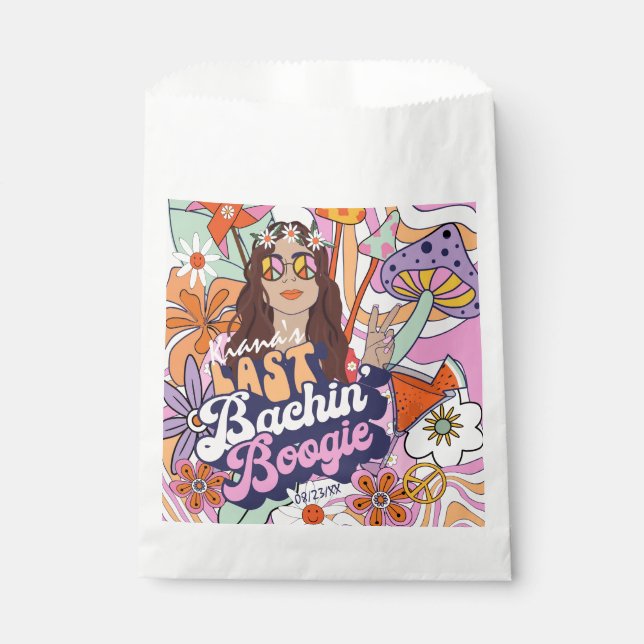 Groovy 70er Bachelorette Last Bachin' Boogie ID929 Geschenktütchen (Vorderseite)