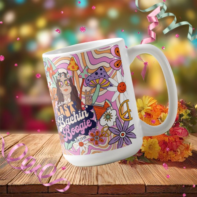Groovy 70er Bachelorette Last Bachin' Boogie ID929 Kaffeetasse (Von Creator hochgeladen)