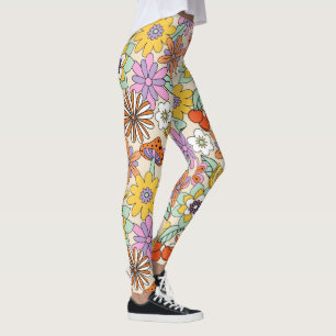 Groovy 70er Blume Power ID929 Leggings