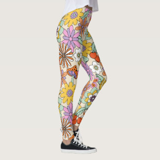 Groovy 70er Blume Power ID929 Leggings