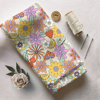 Groovy 70er Blume Power ID929 Stoff