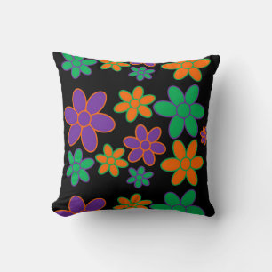 Groovy 70er Blume Stilkissen Kissen