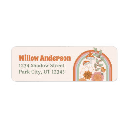 Groovy 70er Hippie Baby Duwer Address Labels