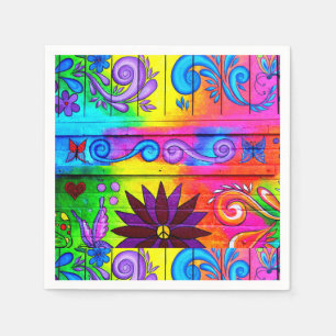 Groovy 70er Hippie Serviette