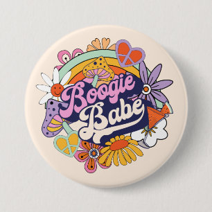 Groovy 70er-Jahre Junggesellinnen-Abschied Boogie- Button