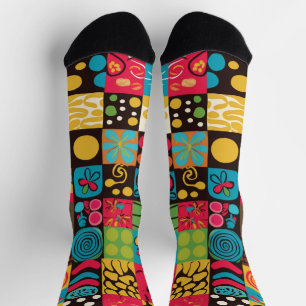 Groovy 70er Jahre Vibes Retro-Muster Socken