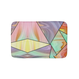 Groovy 70er Rosa lila und aquamarines Marmormuster Badematte