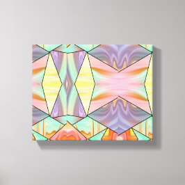 Groovy 70er Rosa lila und aquamarines Marmormuster Leinwanddruck