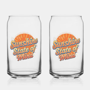 Groovy 70er Style Sommeruntergang Dosenglas