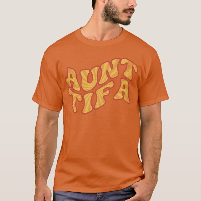 Groovy 70s Auntifa funny T-Shirt (Vorderseite)