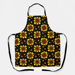Groovy 70s Daisy Flower Power Pattern Schürze