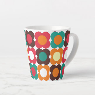 Groovy 70s Retro Flower Pattern | Bold Boho Floral Milchtasse