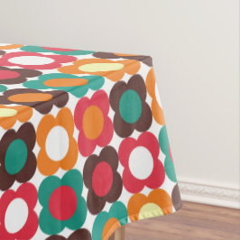 Groovy 70s Retro Flower Pattern | Bold Boho Floral Tischdecke