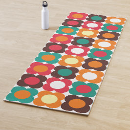 Groovy 70s Retro Flower Pattern | Bold Boho Floral Yogamatte