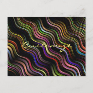 Groovy 70's Wavy Hippie Psychedelic Postkarte