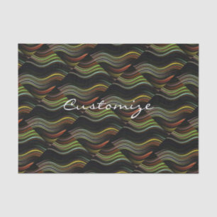 Groovy 70's Wavy Hippie Psychedelic Seidenpapier