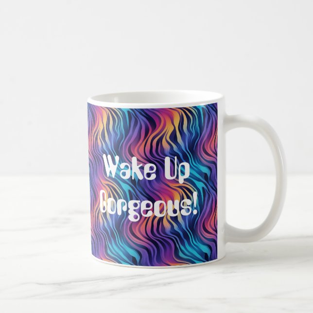 Groovy 90er Multicolor Boho Stil   Kaffeetasse (Rechts)