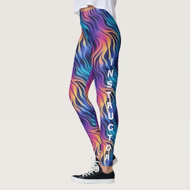 Groovy 90s Style Multicolor Boho Leggings (Links)
