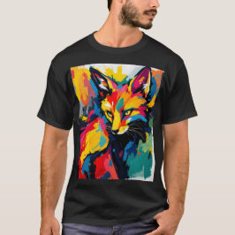 Groovy Abstrakt Fox im Stil der 1960er Jahre T-Shirt
