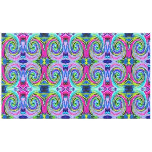 Groovy Abstrakt Gelb und Navy Blue Swirl Tischdecke
