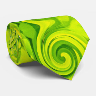 Groovy Abstrakt Green Liquid Art Swirl Malerei Krawatte