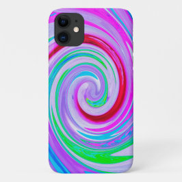 Groovy Abstrakt Red Swirl auf Lila und rosa Case-Mate iPhone Hülle