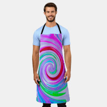 Groovy Abstrakt Red Swirl auf Lila und rosa