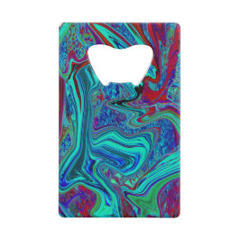 Groovy Abstrakt Retro Kunst, Dichtung und Musik Geldbeutel Flaschenöffner