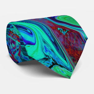 Groovy Abstrakt Retro Kunst, Dichtung und Musik Krawatte