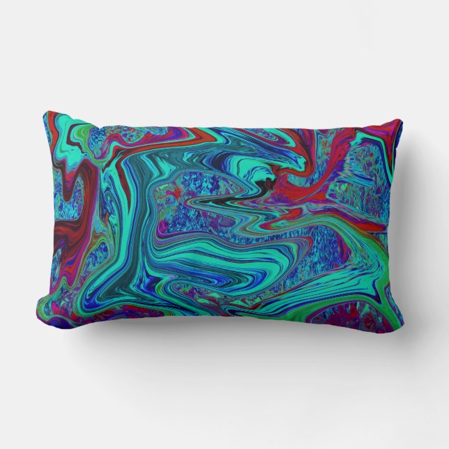 Groovy Abstrakt Retro Kunst, Dichtung und Musik Lendenkissen (Vorderseite)