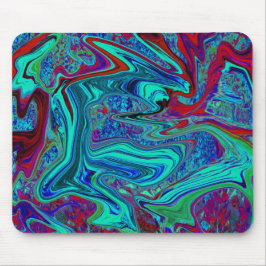 Groovy Abstrakt Retro Kunst, Dichtung und Musik Mousepad