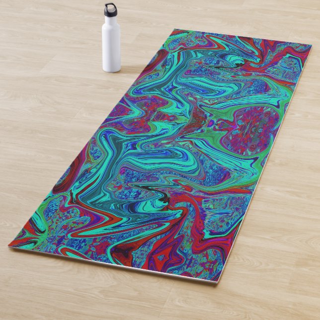 Groovy Abstrakt Retro Kunst, Dichtung und Musik Yogamatte (Beispiel)