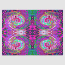 Groovy Abstrakt Retro Magenta Rainbow Swirl Seidenpapier