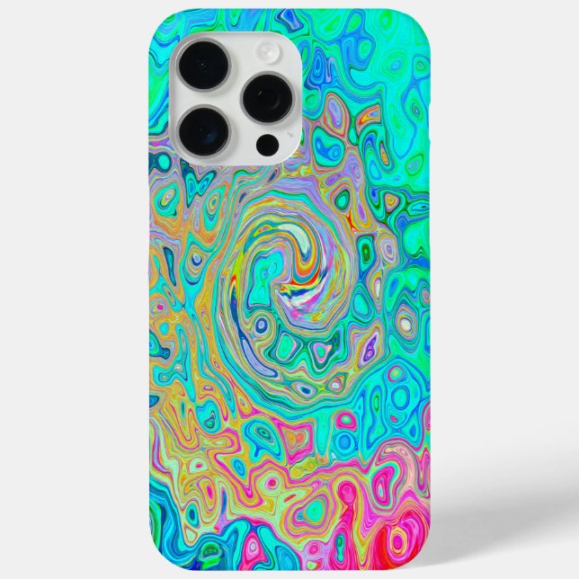 Groovy Abstrakt Retro Rainbow Liquid Swirl Case-Mate iPhone Hülle (Rückseite)